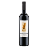 A bottle of Feathers Cabernet Sauvignon with a white label and black capsule