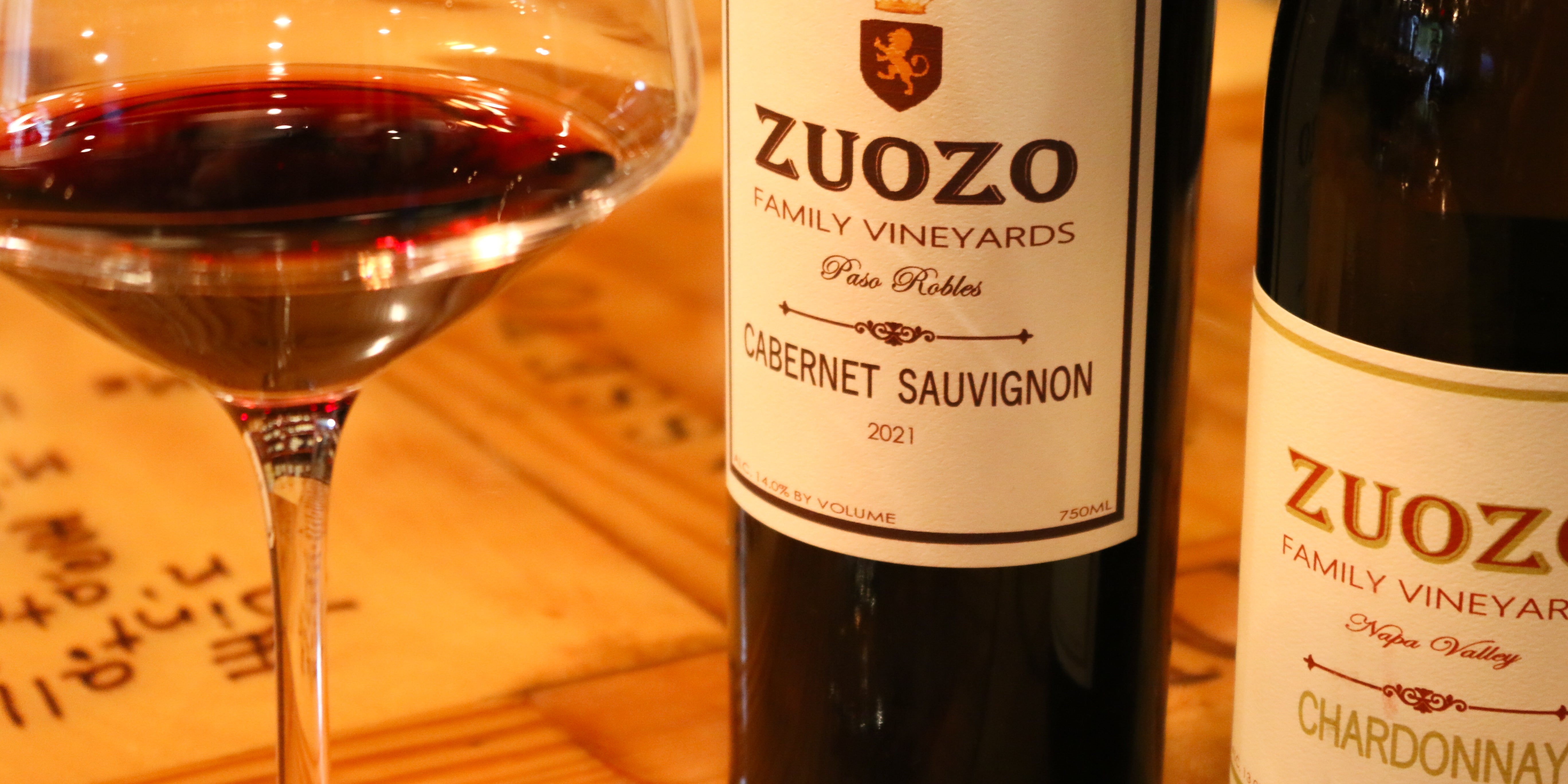 A photo of Anacapri's special wine named "Zouzo" comes in Cabernet Sauvignon, Chardonnay and Pinot Noir