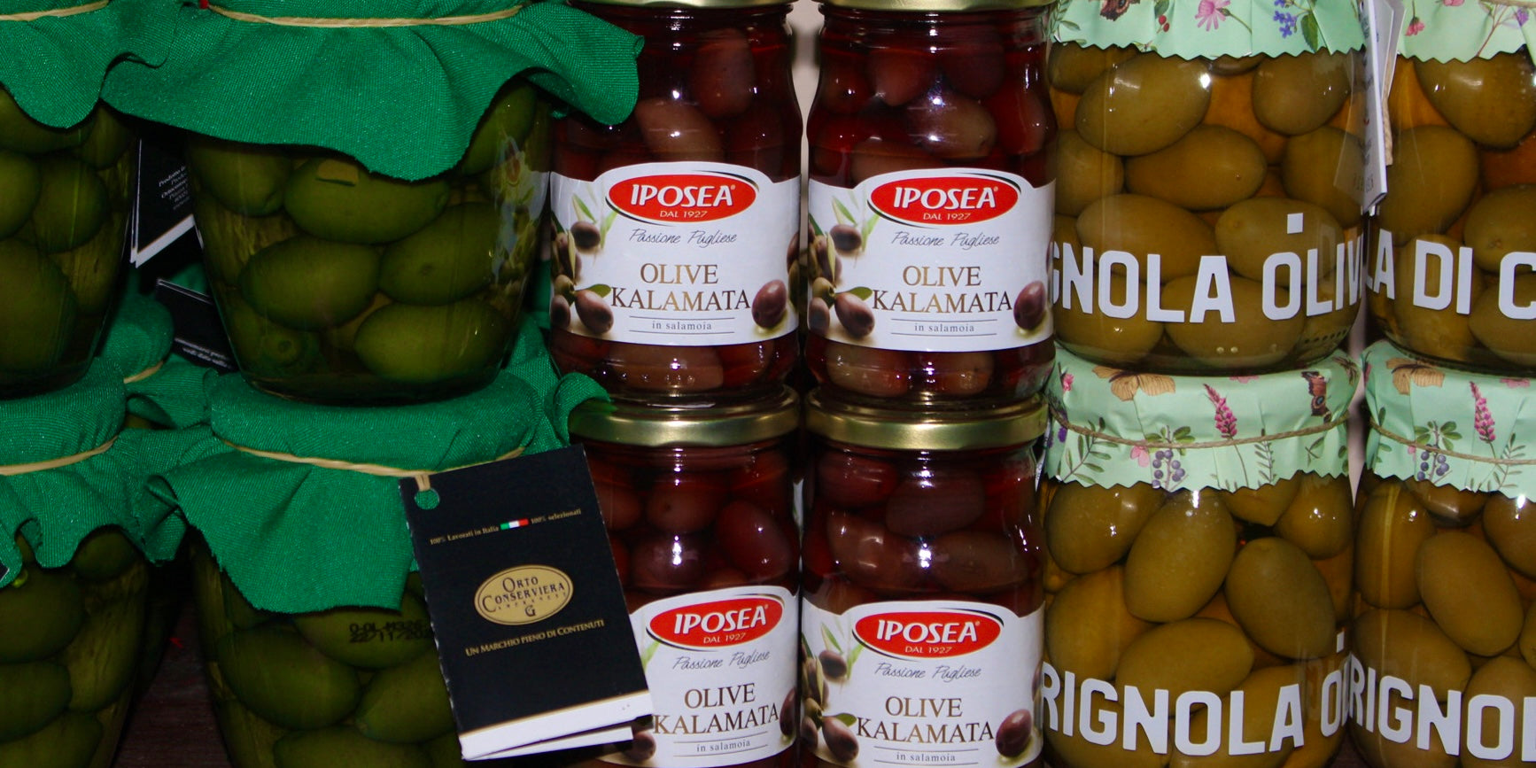 A photo of italian olives products from Anacapri's Italian Market