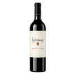 A bottle of Larkmead Napa Valley Cabernet Sauvignon with a dark glass body and a minimalist cream label featuring the Larkmead name and crest, set against a light background.