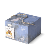 Blue gift box with decorative elements on a white background - Loison Pasticceri Dal 1938 - Magia Edition