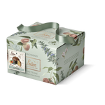 Gift box with floral and botanical design on a white background
