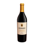 A bottle of Zuozo Family Vineyards Cabernet Sauvignon (2023) from Paso Robles with a cream label and gold foil top.