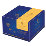 Blue and yellow box of Sal di Riso Tiramisu on a white background