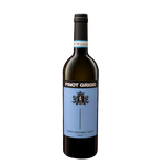 A bottle of Zuozo Pinot Grigio (2024) with a blue label and black cap.